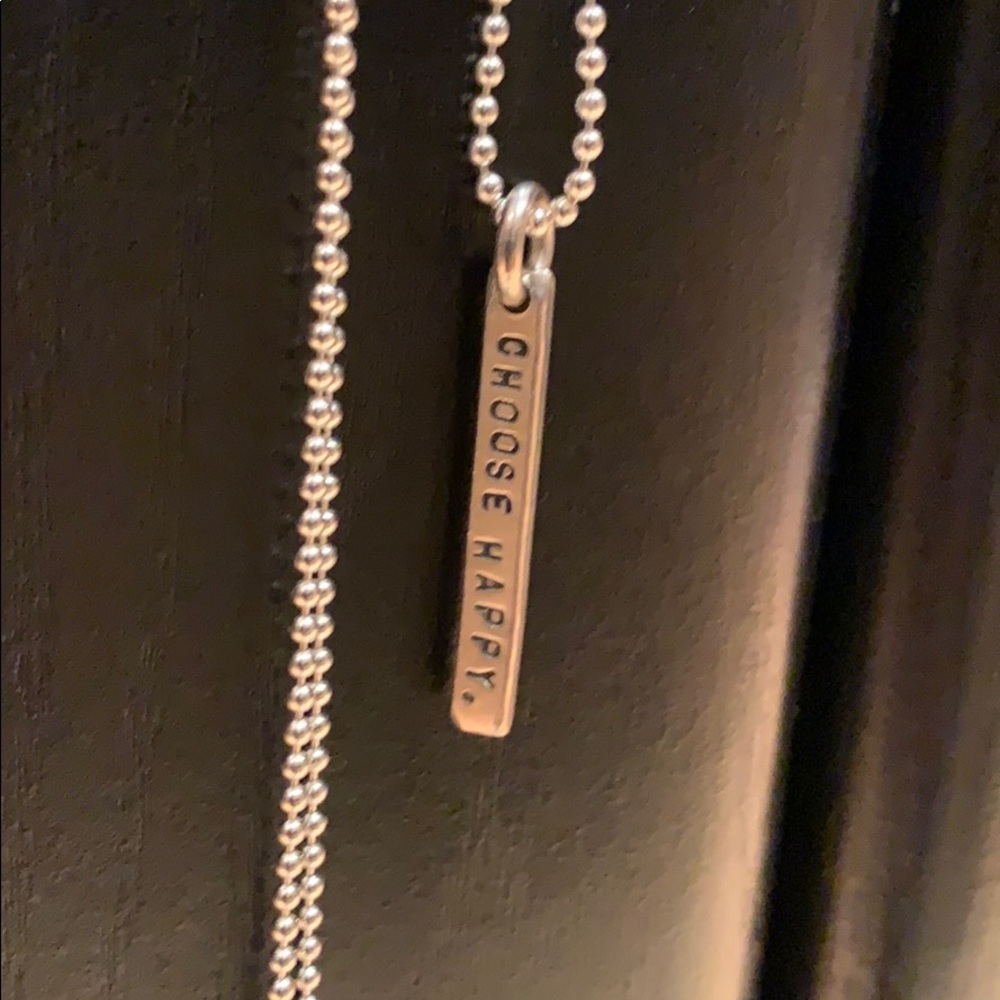 Gently Loved Sterling Necklace “CHOOSE HAPPY”
